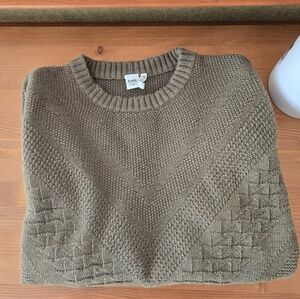 Simons Twick Khaki Crewneck Sweater